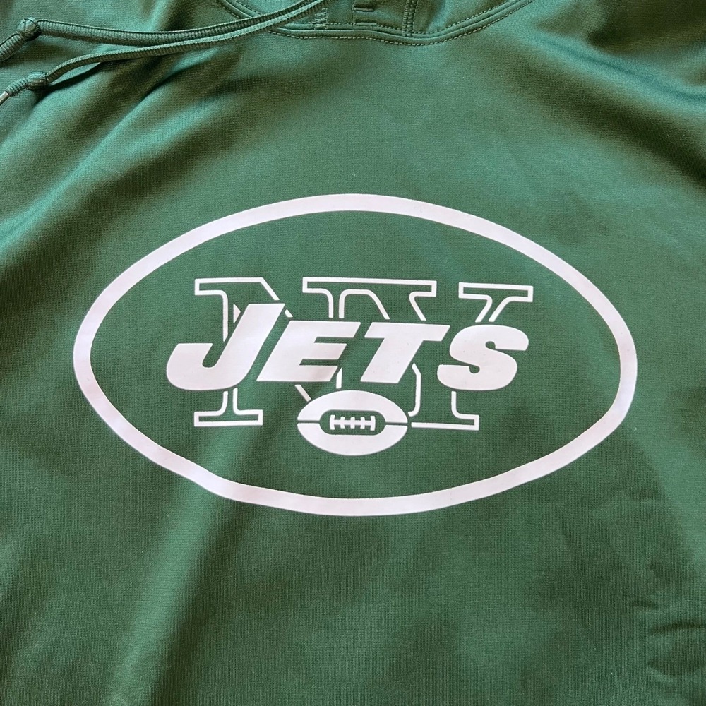 New York Jets NIke Therma-FIT Hoodie Mens Small Green Football Fan Apparel NFL